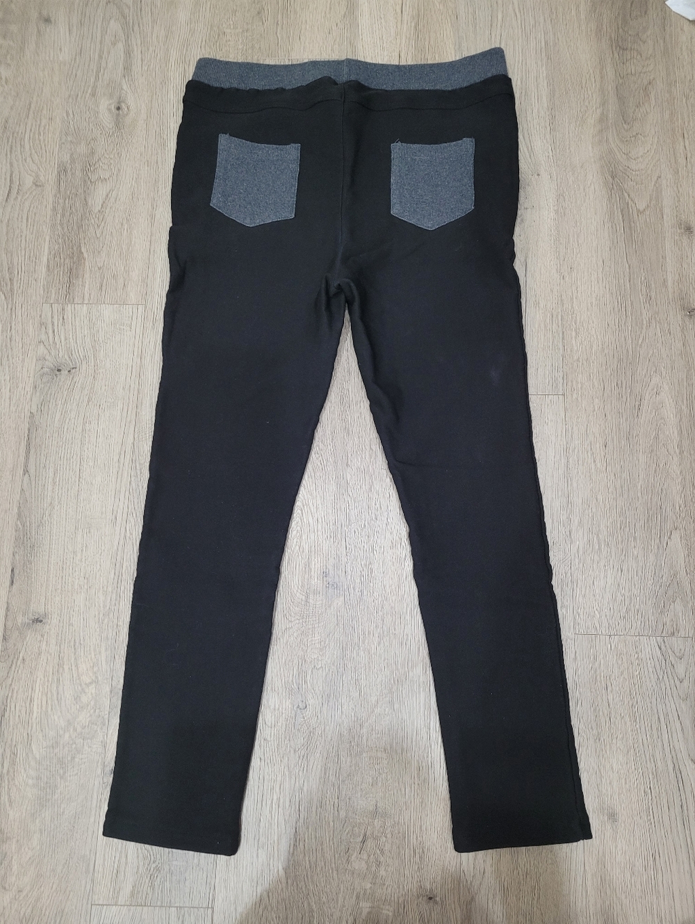 2/$20 Y2K Black & Grey Pull Up Pants Size: Large - Picture 2 of 11